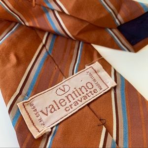 Valentino Cravatte Orange Pattern Mens Tie